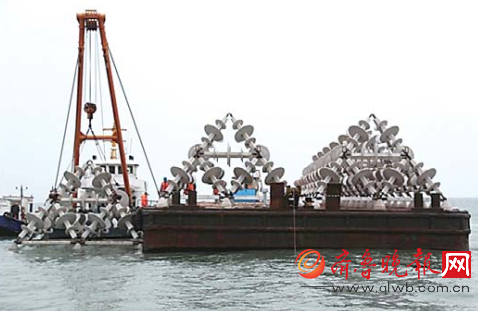 往牧場投放大型構(gòu)件制造人工魚礁。